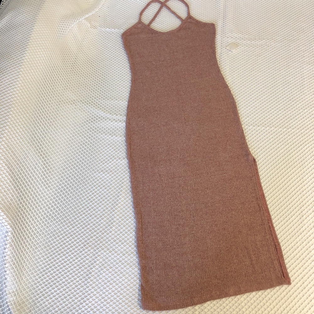 Pink knit dress